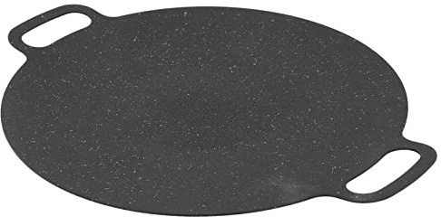 Badafaci Parrilla Coreana Plancha para Barbacoa con Revestimiento de Piedra Médica, Sartén de Hierro Antiadherente para Asar Freír, Sartén Redonda Resistente para Estufa, Horno, Camping, Picnics