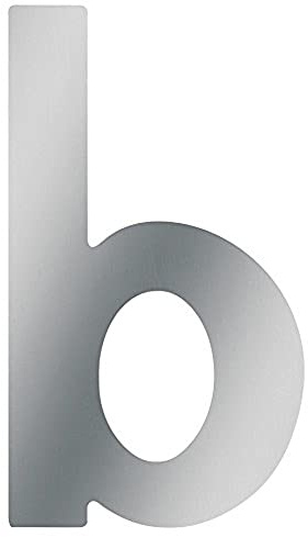 Metafranc Hausnummer b - Edelstahl - 100 mm - 3D Design - Gute Lesbarkeit - Individuelle Kombinationsmöglichkeiten / Beschriftung / Kennzeichnung / Buchstabe / Haustür / Hauswand / Gartentor / 424117 | Gute Lesbarkeit – Individuelle Kombinationsmöglichkeiten – Beschriftung – Kennzeichnung – Buchstabe – Haustür
