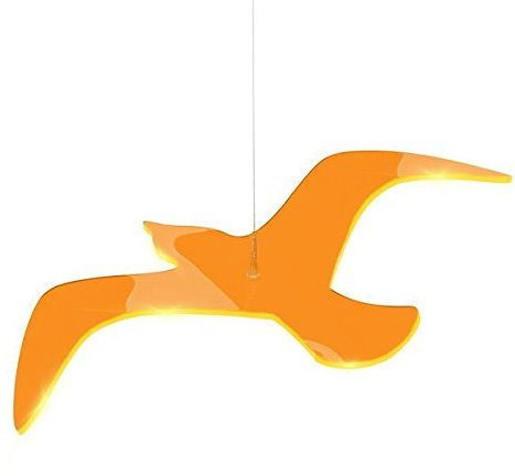 Lichtzauber Vogel Wing, 18 cm, orange, gebogen