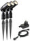 Garden Lights® Gartenstrahler Set Alder - 12v 2W LED - IP44 PBT Kunststoff Anthrazit - verwendung mit Erdspieß oder Montage fuß - geeignet für jeden Garten und Beet, 4 x 8.6 x 6.5 cm