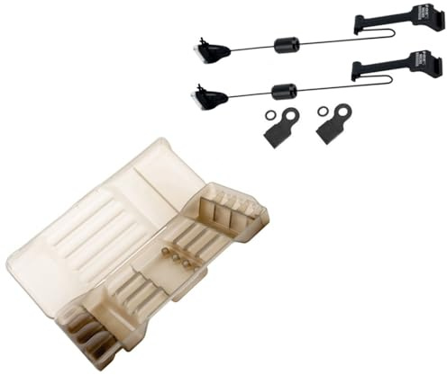 Fox Micro Swinger 2er Set Bissanzeiger - Pedelbissanzeiger zum Karpfenangeln, Farben: Black (schwarz) verschiebbares Gewicht & einfach Montage!