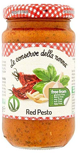 Le Conserve Della Nonna Dairy & Gluten Free Red Pesto 185g - Pack of 6