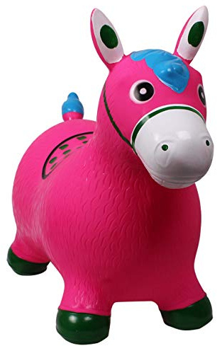 QHP Jumpy Horse Rosa Hüpfpferd, Spielzeug Kinder