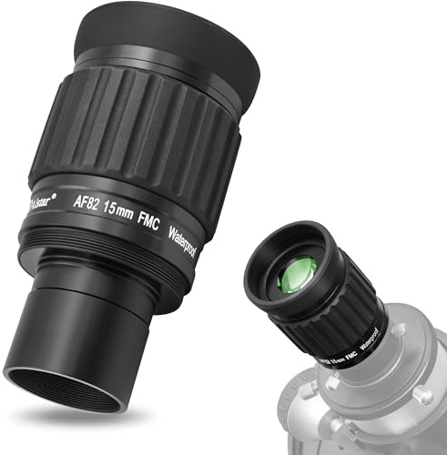 Alstar 1.25 inch 82 Degree SWA Eyepiece - 15mm Ultra-Wide Angle Telescope Lens with Waterproof & Fogproof Design - Multi-Coated Optics for Planetary & Deep Sky Observation