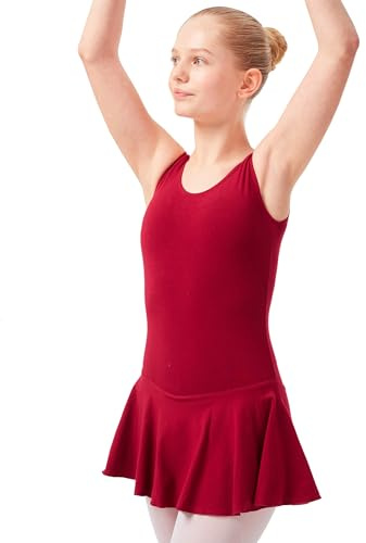 tanzmuster Ballettkleid Mädchen ärmellos - Nora - Gr. 92-170 - Baumwolle - Ballettbody Kinder Ballett Trikot