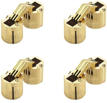 BE-TOOL Unsichtbares Messingscharnier, 12 mm, reines Kupfer, verstecktes Scharnier für DIY-Schmuckkästchen, Geschenk-Arbeitsplatten (4 Stück/Packung)