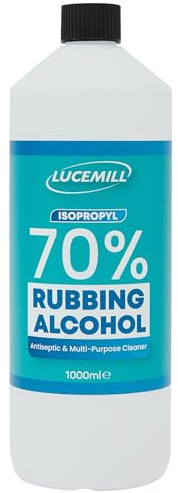 Lucemill 70% Rubbing alcohol | Super Strength IPA First Aid Antiseptic | 70% Isopropyl Alcohol | Clear Liquid (Screw Cap, 1 Litre)