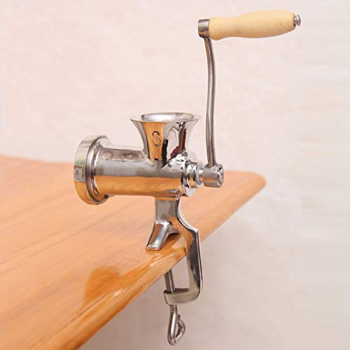 Picadora manual con abrazadera, picadora manual de acero inoxidable Picadora de carne Picadora de salchichas Máquina picadora de especias para carne