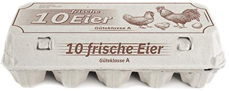 Hypafol Eierschachteln, 10 Frische Eier, weiß