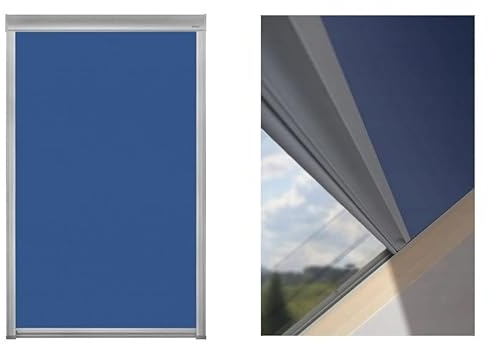 Tenda a rullo blu per lucernario | Economica Spedizione immediata! | Compatibile con vecchie finestre da tetto Velux | Compatibile con finestre FAKRO, Aron, OptiLight