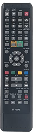 ALLIMITY SE-R0342 Remote Control Replace Fit for TOSHIBA DVD Recorder | DVR20KB DVR19DTKB DVR19DTKB2