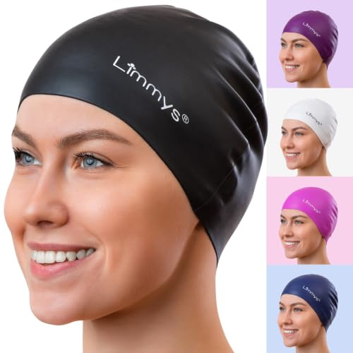 Limmys Badmössa i Silikon för Vuxna – Mjuk Stretchig Halkfri Simmössa för Dam & Herr – Bekväm Passform utan Tryck, Klorresistent, Säker Täckning över Öronen, Hållbar Latexfri Silikon
