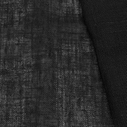 STOFFKONTOR Jute Sackleinen Meterware in Schwarz, 100% Jute, Robust & Flexibel verwendbar, ca. 148 cm breit, ca. 390 g/lfm