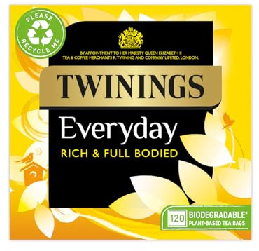 Twinings Everyday Black Tea Classic Blend, Rich & Well Rounded Large Pack, 120 Biodegradable Tea Bags