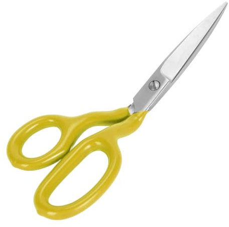 Syrisora ​​Ciseaux à Tapis avec Poignée Ergonomique en Acier Inoxydable, Ciseaux Multifonctions en Forme de Bec de Canard, Ciseaux à Touffeter pour Poils de Tapis (Jaune)