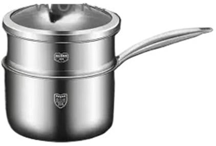 LXHZSY Ollas Cocina Olla for Sopa de Acero Inoxidable 316 con vaporera for cocinar Alimentos y hervir Leche Olla for Sopa y Caldo(22CM 2 Layers)