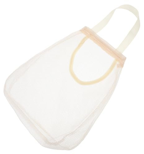 Zerodeko Vegetable Bags Hanging Storage Bag Beige Mesh Polyester Mesh for Ginger Onions for Kitchen Essentials Storage