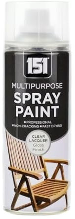PNJB Clear Lacquer Multipurpose Spray Paint, Quick Drying, Ideal for Metal Wood Plastic, Aerosol Spray, Perfect for Interior & Exterior,400ml, (1PCS)