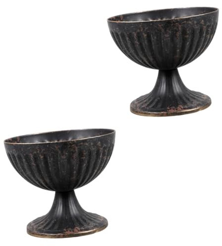 BESTOYARD 2piezas Jarrón Vintage De Metal para Flores Retro para Bodas Decoración Rústica para De Mesa Elegante y