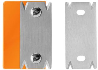 Träbearbetningskanttrimmer, bärbar manuell kantbandningsskärare halkfri handhyvel för burrs, kanthörn hyvel, träavfasning filéskrapa för PVC ABS-faner, kantbander, orange + skrapa