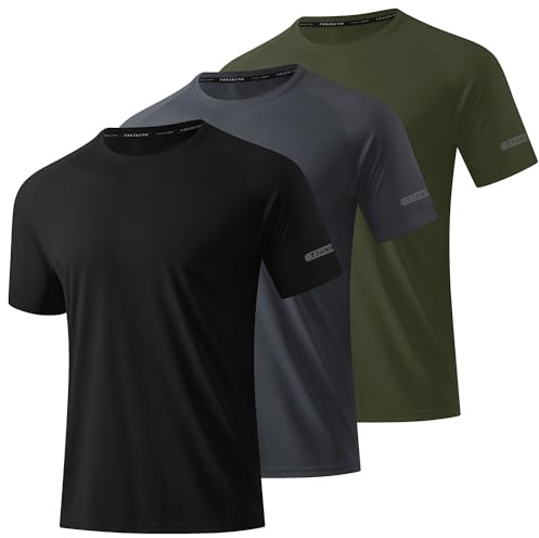 Herren Rashguard UV Shirt Kurzarm UPF 50+ Wassersport Shirt Badeshirt Schnelltrocknend Atmungsaktives Trainingsshirt Laufshirt Funktionsshirt(BKDGAG L)