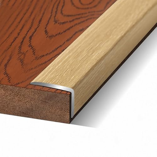 Profilo per Bordi Scala Profilo per gradini in alluminio 3, 6, 9 e 10 pezzi, protezioni per bordi gradini per scale in legno per esterni, 90 cm, 100 cm, 120 cm, 160 cm, modanatura(B 3pack,48in/120cm)