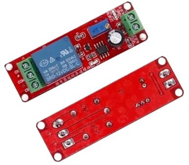 Módulo de desconexión ajustable con interruptor temporizador NE555 DK555 Módulo de relé de retardo de tiempo CC de 12 V Relé de retardo de protección 0~10 s