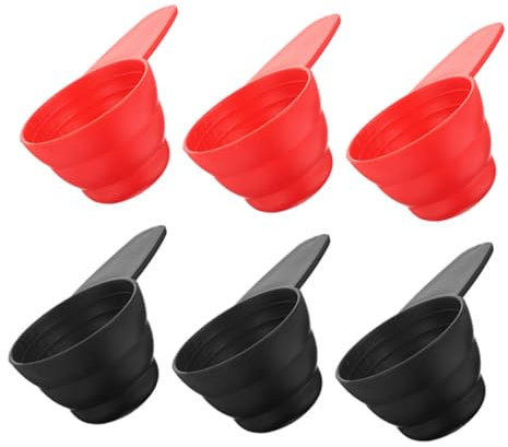 Didiseaon 6pezzi Dosatori Con Scala Per Misurare Polvere e Ingredienti Accessori Per Cucina Colori Nero e Rosso