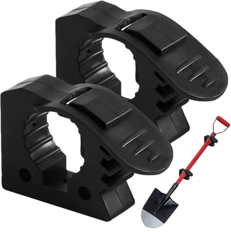 Shovel Holder – Adjustable Hook Kit, Secure Utility Clip System | Strong Wall Fastener Setup Holding Axe Handle Tools, Garage Mounting Support Designed to Organise Outdoor Gear in Work Environment