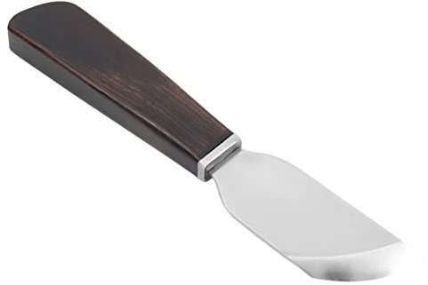 Cuchillo de corte de cuero, herramientas de patinaje de cuero, cuchillo de cuero bisel de acero inoxidable de acero inoxidable manija de madera de madera brillante cortador de diy
