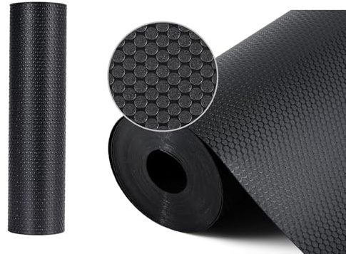Caiyloxn Schubladenmatte 45 x 300cm Antirutschmatte Schubladen Kühlschrankmatten Schwarz Schubladeneinlage Schrankpapier Abwaschbar für Küche Schrank Kühlschrank