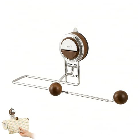 Küchenrollenhalter ohne Bohren mit Saugnapf, Papierrollenhalter für Küche, Horizontal oder Vertikal Wandmontage und Schrankmontage