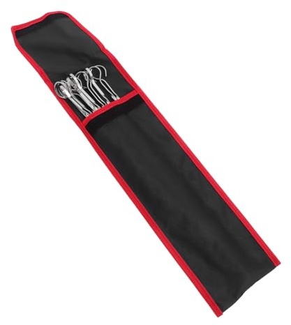 UPKOCH 12 piezas Brochetas Planas de Metal para Barbacoa de Reutilizables Bolsa Pinchos para Kebab de Carne Pollo y Verduras Parrilla al Aire