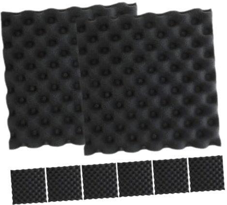 8pcs Wall Sound Proof Panels for Bedroom Self Adhesive Black | Soundproof Cotton, Easy Installation, for Piano Rooms and Audiovisual Spaces, Enhanced Absorption