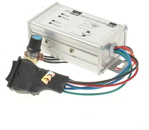 Jotekonoby DC Motordrehzahlregler 9V-60V 20A Regler für reversibel gebürstete Motoren mit Potentiometer – Hochleistungsmotorsteuerplatine kompatibel mit 1200 W