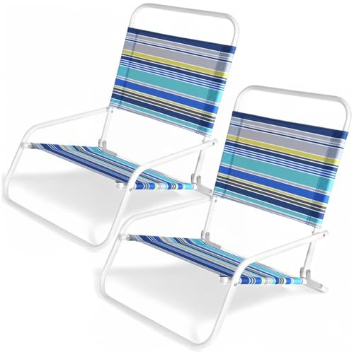 Vilde Lot de 2 chaises de Camping Pliantes