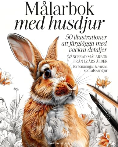 Målarbok med husdjur: 50 detaljerade gråskalebilder | Avancerad färgläggning för 12+ | Avkopplande målarbok för tonåringar och vuxna