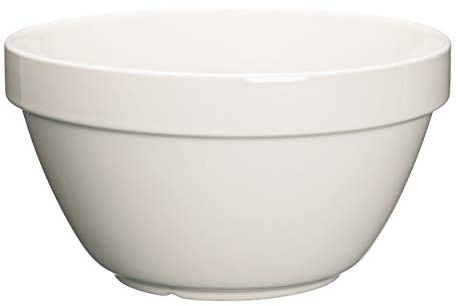 KitchenCraft Home Made Pudding Basin/Ceramic Mixing Bowl, White, Extra Large (1.5 Litre)