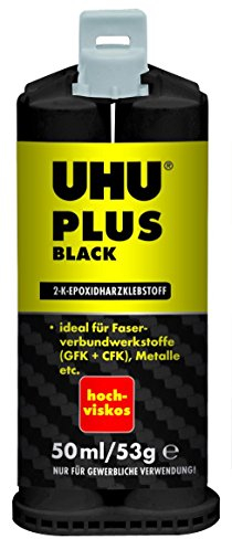 UHU Plus Black Hochviskos Zwei-Komponentenkleber 45685 50ml