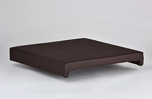 Lycce Bankauflage Klemmkissen 2 Leisten, Sitzkissen Kunstleder braun, Banktiefe 37 cm