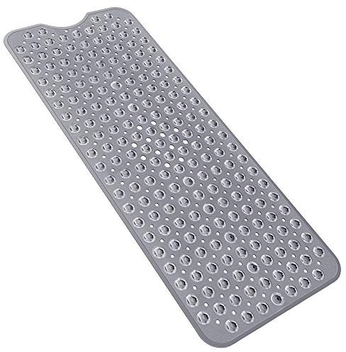 Yolife Extra Long Bathtub Mat with Strong Suckers Non Slip Bath Mat and Shower Mat for Bathroom Machine Washable 40 * 100cm