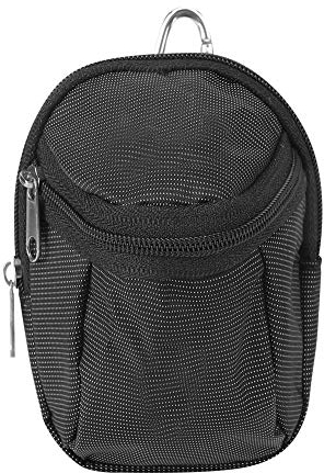 Keenso Ball Bag Taillenpackung mit Schlüsselring Schwarz Tragbares kleines Polyester Tee Pouch