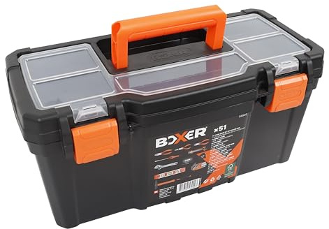 BOXER® Caisse a Outil Complete avec 51 pièces - Malette Outils avec de nombreux outils différents, vous êtes donc couvert pour tous les projets