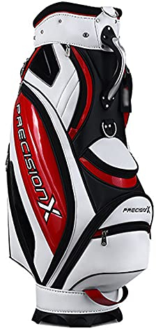Golfbag Stand Golftasche Club Tragetasche, Wasserdichtes PU-Material Trolley Golf-Tragebags mit Schultergurt, 7 Taschen Großer Platz