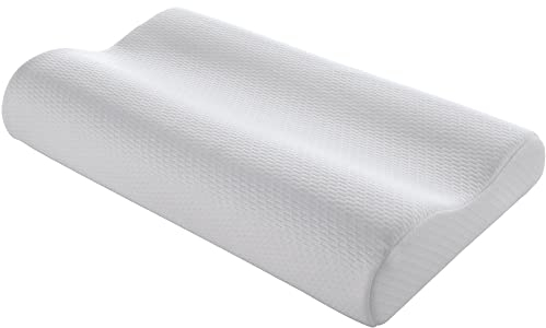 Erwin Müller Nackenstützkissen mit optimiertem Wellenschnitt weiß Größe, Entspannungskissen, Reisekissen - optimale Stützung, ausgezeichneter Liegekomfort, waschbarer Bezug
