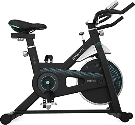 Cecotec Bicicleta Indoor DrumFit Indoor 13000 Delfos. Volante de Inercia de 13 Kg, Resistencia Manual, Manillar y Sillín Deportivos, Pantalla LCD, Sensor de Frecuencia Cardíaca y Calapies