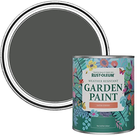 Rust-Oleum Grey Mould-Resistant Garden Paint In Satin Finish - Graphite 750ml