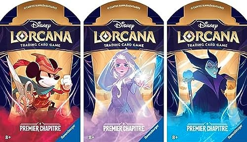 Ravensburger Disney Lorcana: Primer capítulo - Juego de Cartas coleccionables - Booster de 12 Cartas con una Brillante - a Partir de 8 años - versión Francesa