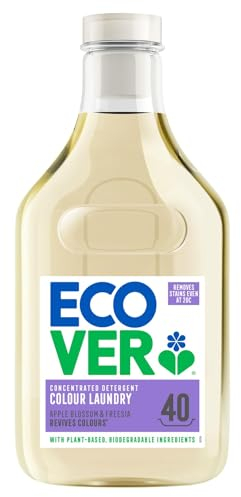 Ecover Konzentrat Color Waschmittel, Waschflüssigkeit, Duft frischer Apfelblüte & Freesie, 1 x 40 Waschgänge, 1 x 1,43 l