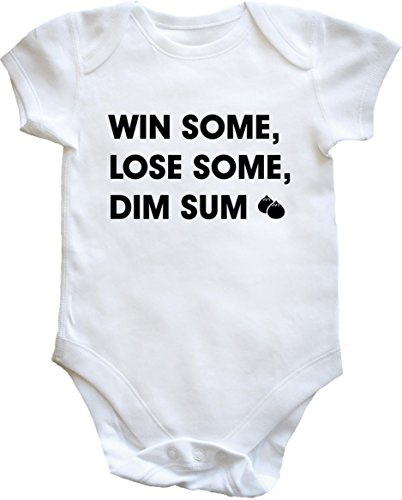 Hippowarehouse Win sum Lose some Dim sum baby vest bodysuit (short sleeve) boys girls